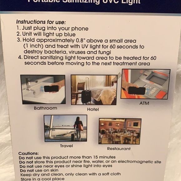 NEW Sani Gear Portable Ultraviolet Light Keychain - Picture 8 of 9